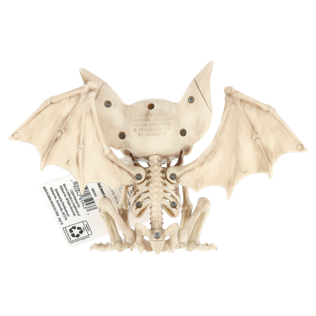 Faux Skeleton Vampire Bat Decoration, 4.5", Halloween by Way To Celebrate