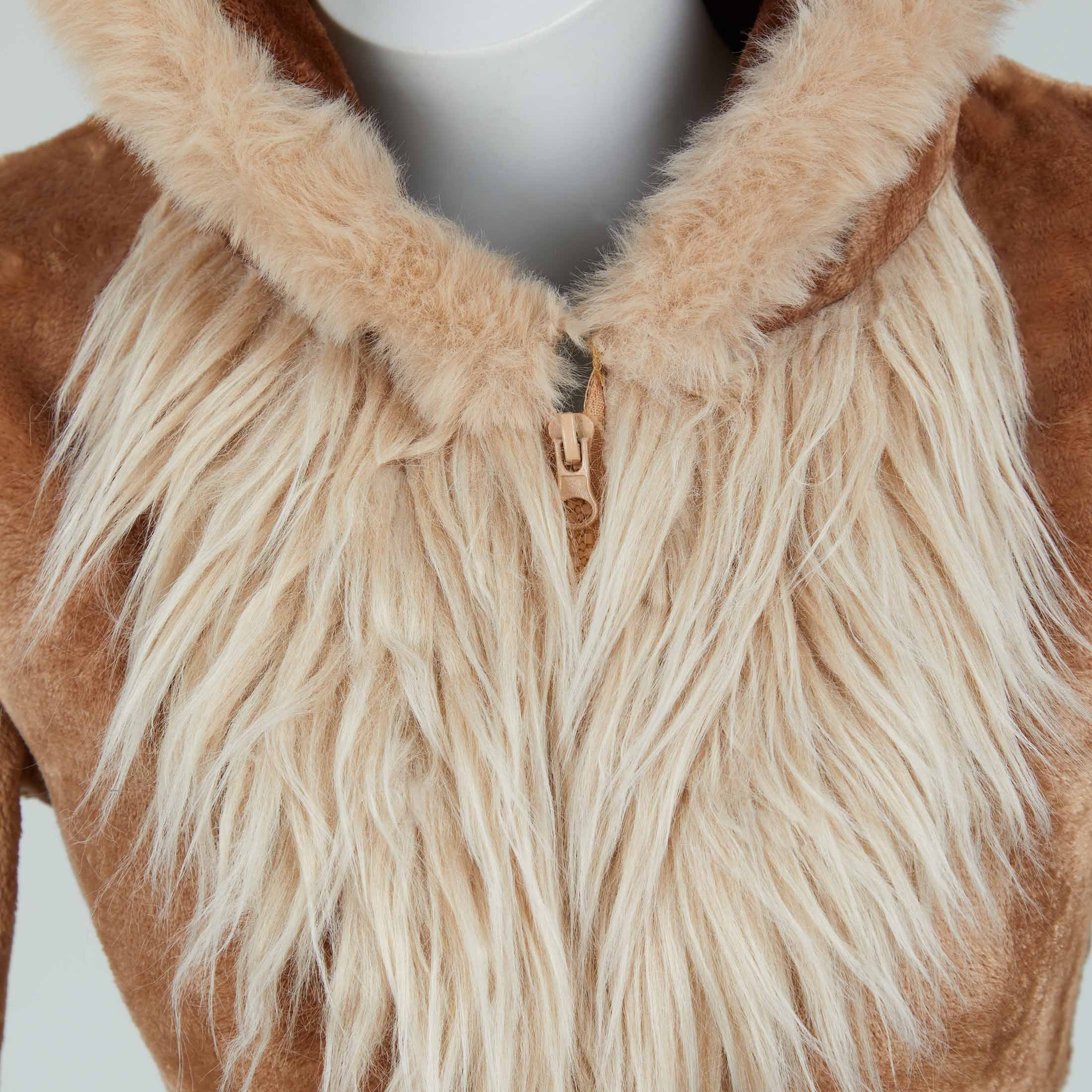 Women sexy Fluffy Hooded Bodysuit Halloween Deep V Kawaii One Piece Lingerie Rompers with Choker and Socks