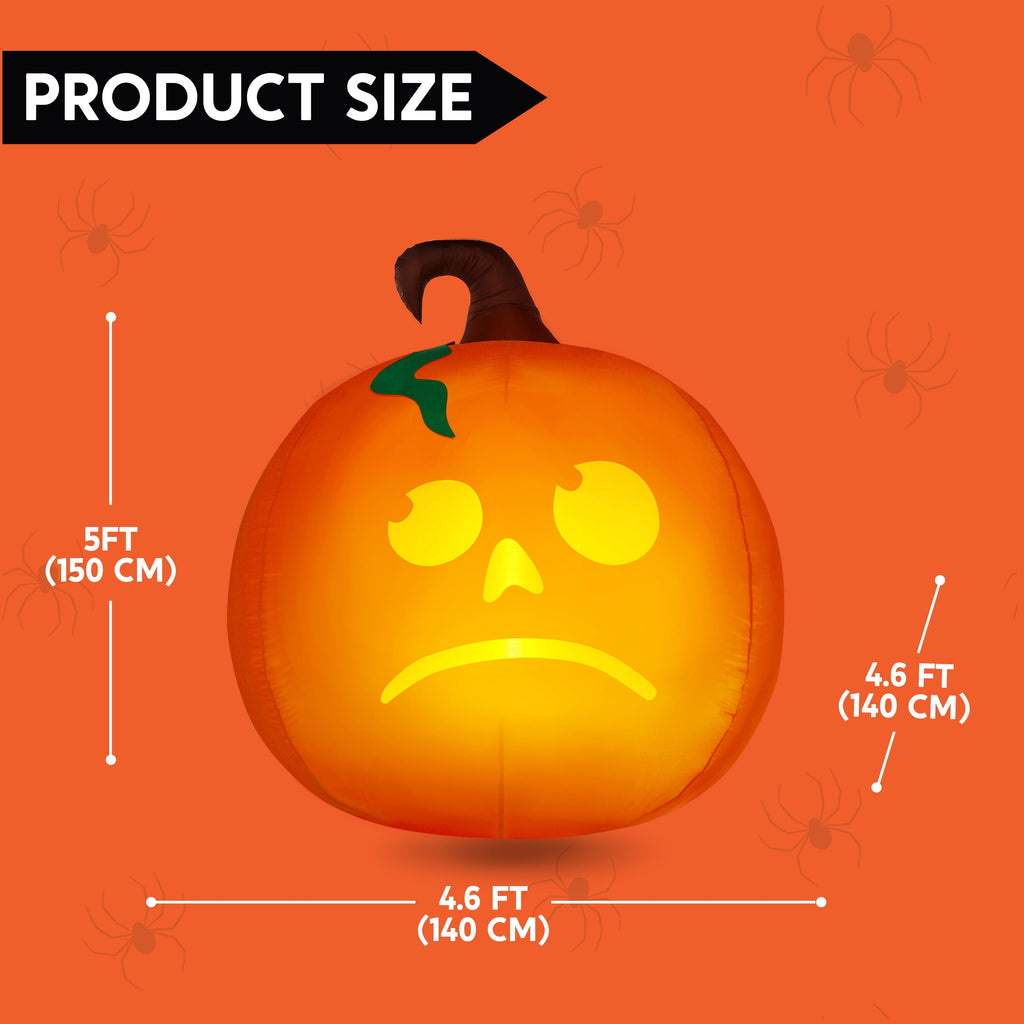 Joyfy 6 ft Halloween Inflatable Witch & Cauldron,Blow Up Decor with Rotating Green Ghost Projection Built-in LEDs,Outdoor Decoration for Party,Yard,Garden
