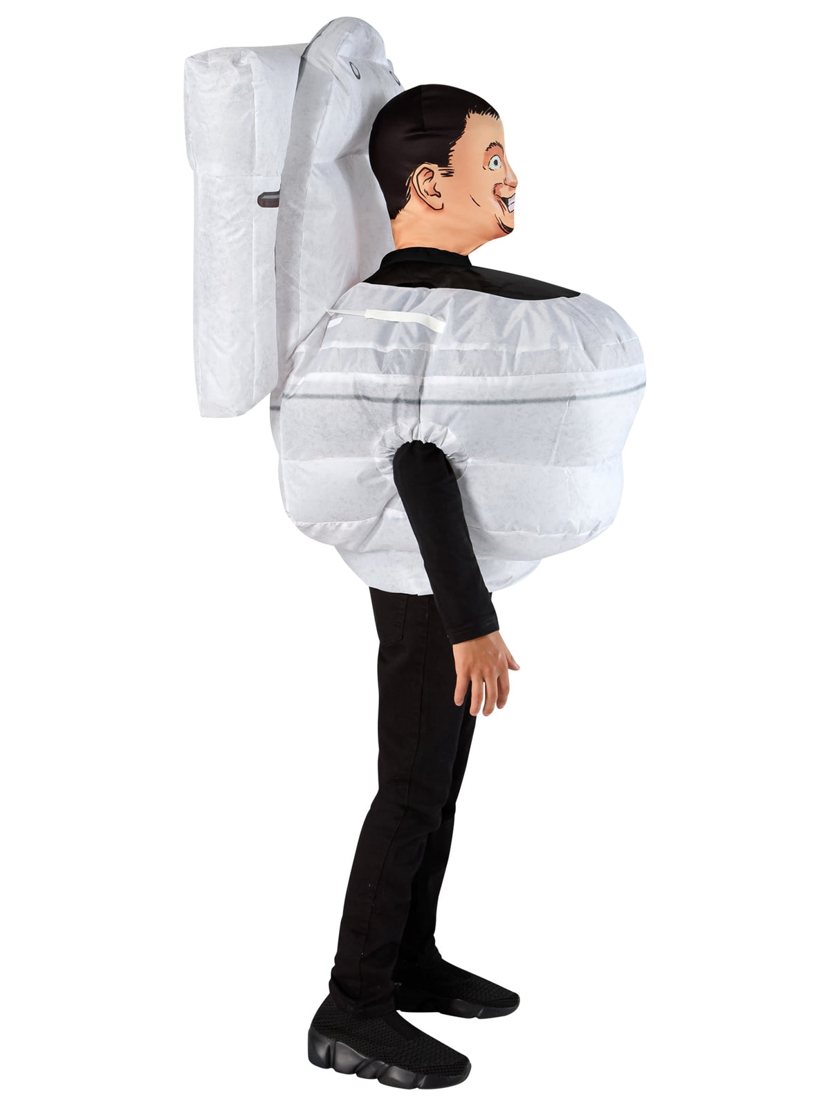 Skibidi Toilet Inflatable Costume with Hood for Boys by Rubies, One Size