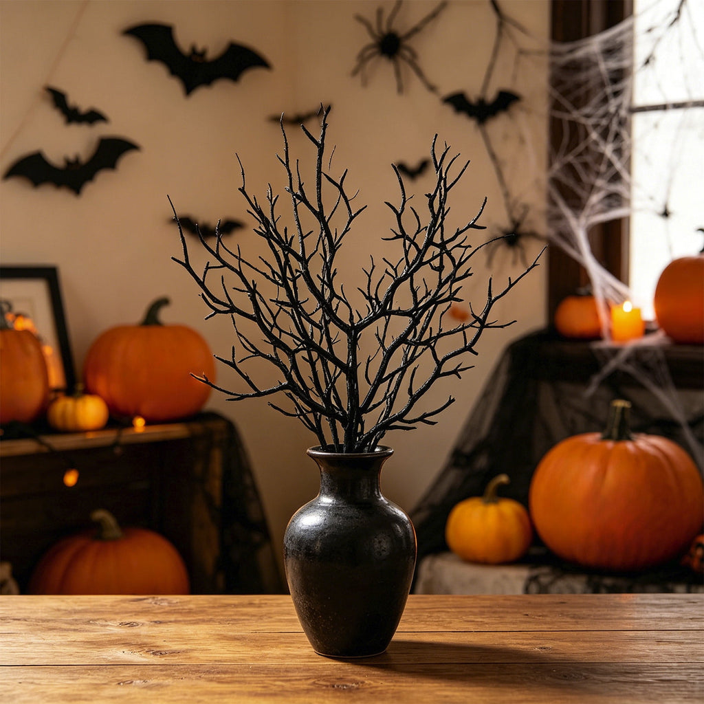 SCNOR Artificial Fall Floral Pick with Pumpkin Maple Leaf Sunflower, Halloween Thanksgiving Table Centerpiece for Home Decor