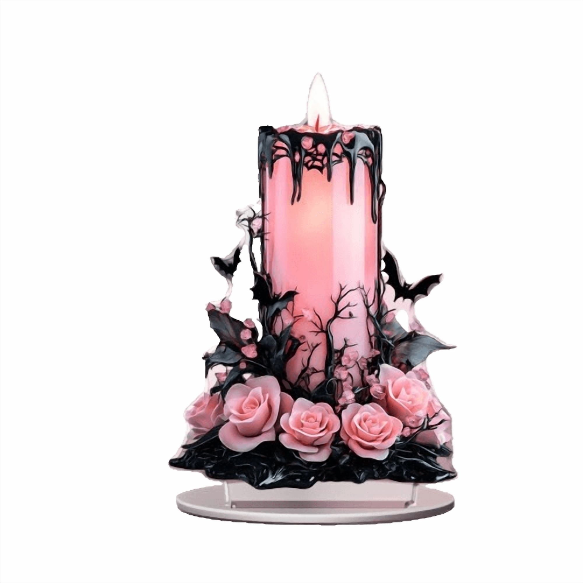 Mauxuk Halloween Black Witch Acrylic Decor - Gothic 2D Tabletop Centerpiece for Spooky Party, Haunting Mantel Decor, Gift for Horror Fans, 8-Inch Tall with Stand