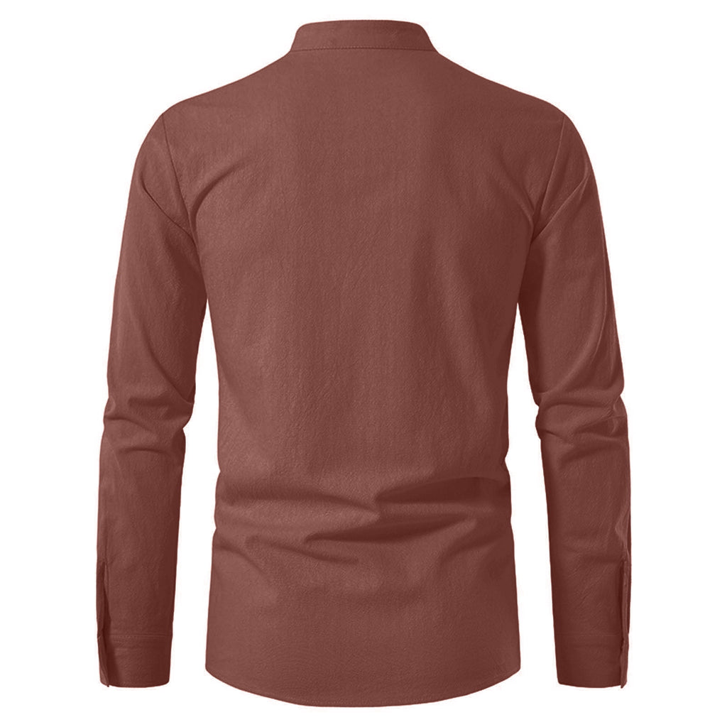 BVWKPCV Men's Renaissance Shirt Pirate Medieval Viking Top Linen Long Sleeved Halloween Costume Wine XL