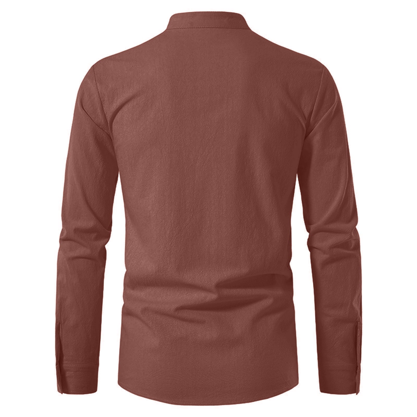 BVWKPCV Men's Renaissance Shirt Pirate Medieval Viking Top Linen Long Sleeved Halloween Costume Wine XL