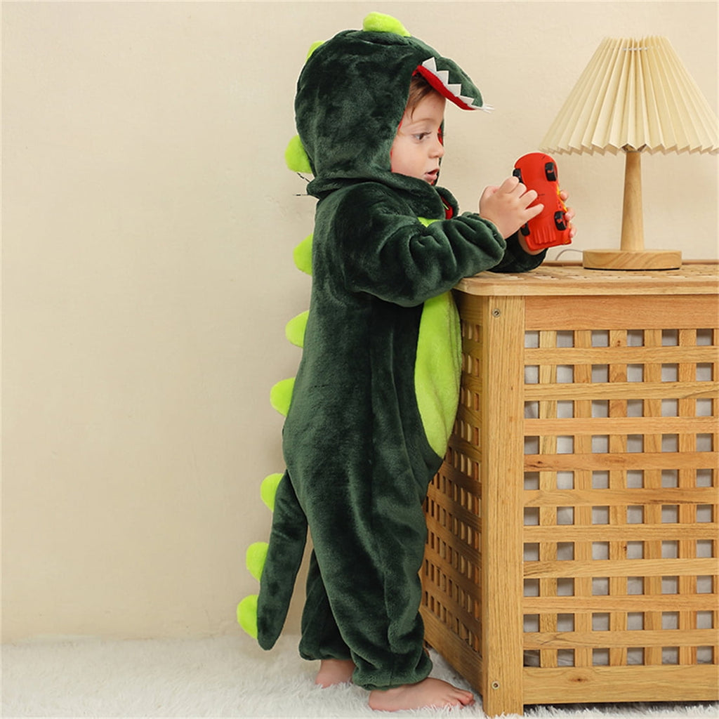 WIBACKER 0-3T Unisex Baby Animal Costume Winter Autumn Flannel Hooded Romper Christmas and Halloween Panda Cosplay Jumpsuit