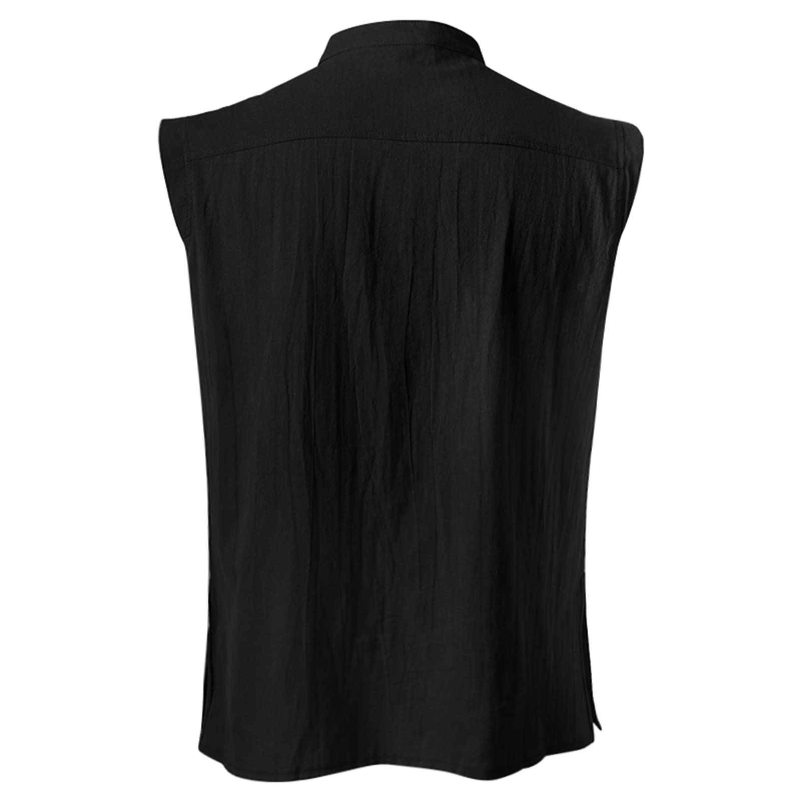 ATTBEA Mens Pirate Renaissance Costume Pirate Shirt Long Sleeves Medieval Viking Gothic Celtic Pirate Vest for Unisex Halloween Costume