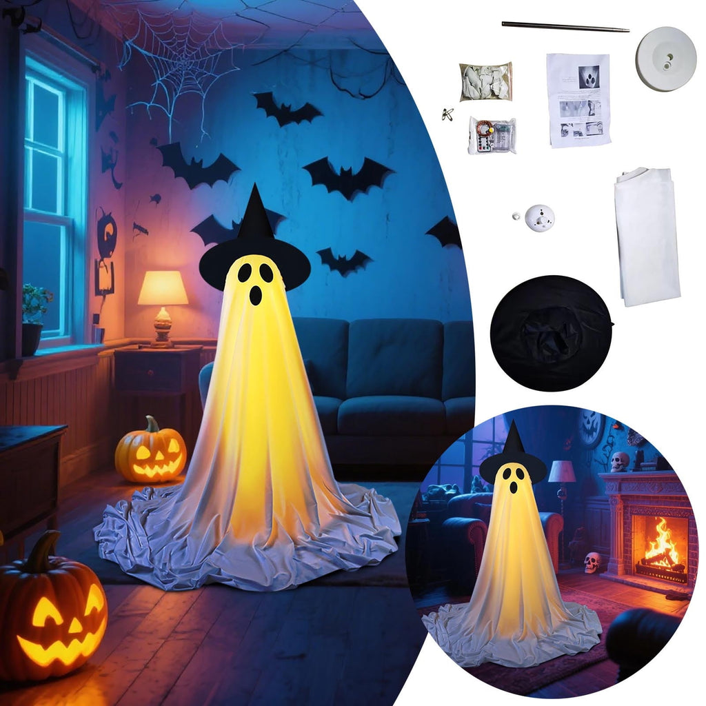 Halloween Animatronics Witch Clearance, Voice Activated Purple Escape Haunt Halloween House Décor & Fright Fest Prop, Life Size Animated Halloween Decoration Outdoor