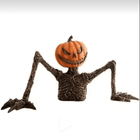 Clearance Halloween Outdoor Decoration Halloween Pumpkin Skull, Scary Ground Breaking Pumpkin Head Decor for Garage Door Yard Patio Porch Haunted House Party