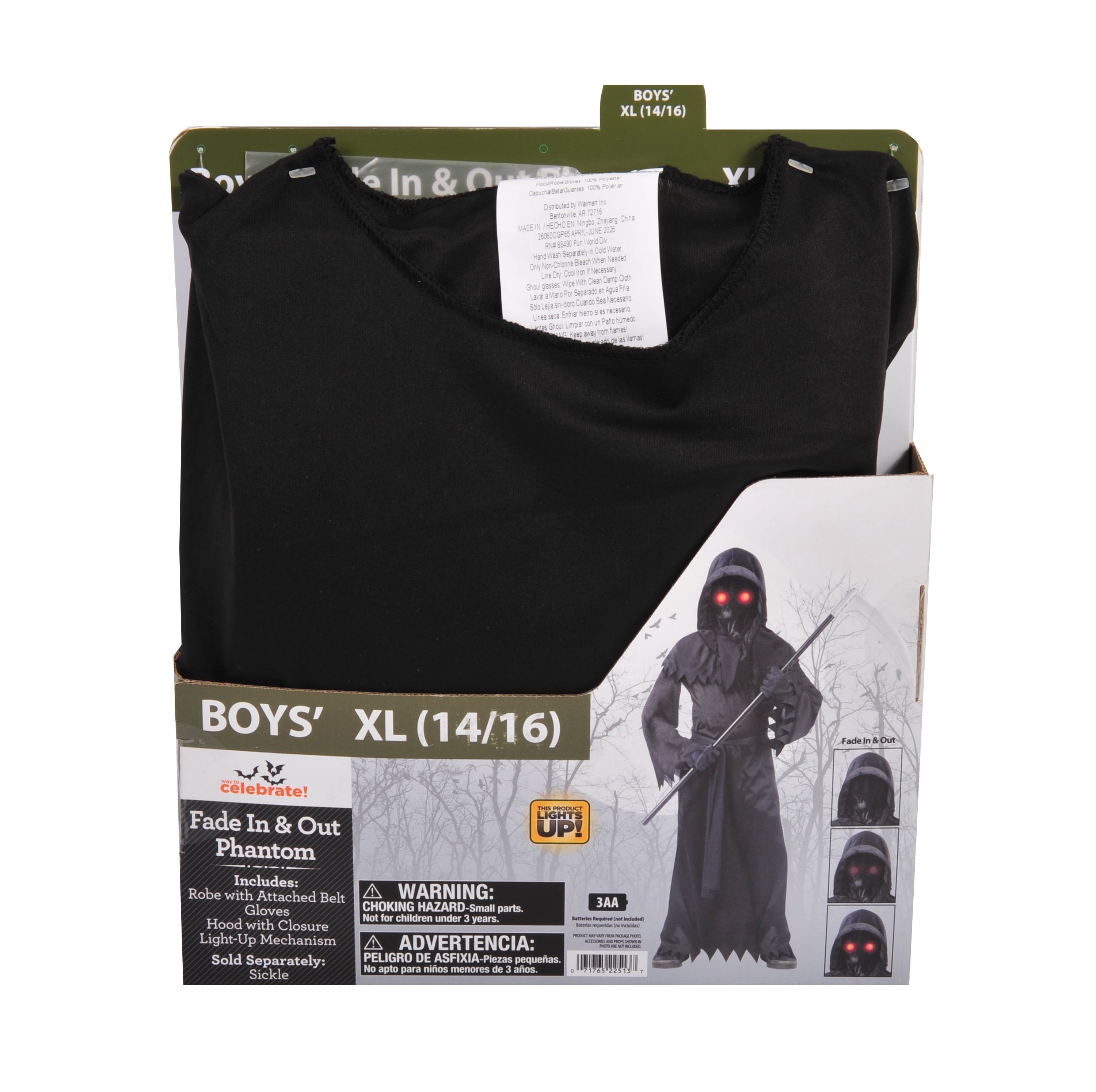 Unknown Phantom Halloween Costume for Children, Boys Size XL (14-16), by Way to Celebrate