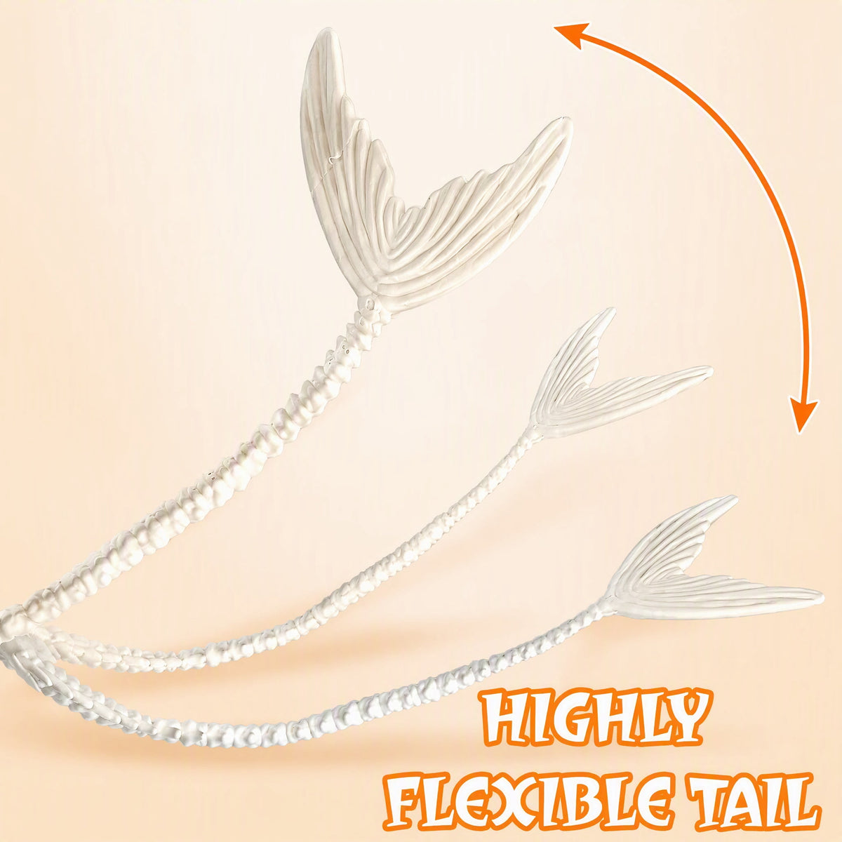 36inch Halloween mermaid skeleton, with flexible joints, can be posed and hung, suitable for Halloween indoor and outdoor decorations, parties, horror scenes and other occasions