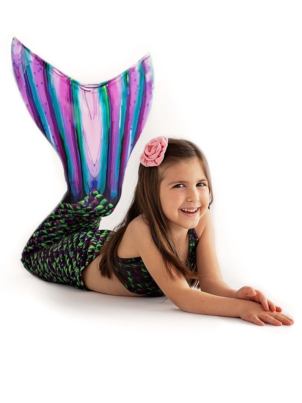 Sun Tail Mermaid Blue Lagoon Tail Skin, Size Child Extra Large (Monofin Not included) for Girls