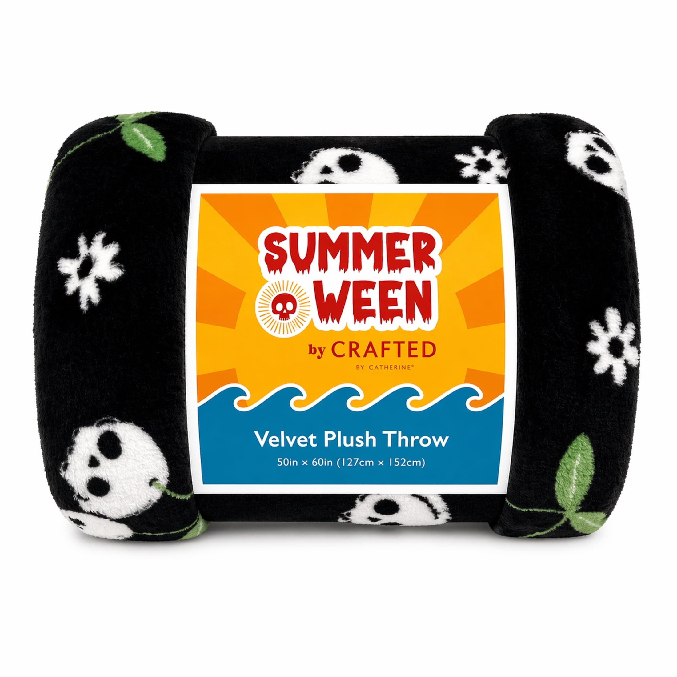 Summerween Oversize Super Soft Plush Throw Blankets, Summer Patio Pool Halloween Throws, RETIREMENT GHOST