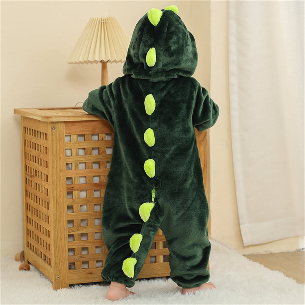 WIBACKER 0-3T Unisex Baby Animal Costume Winter Autumn Flannel Hooded Romper Christmas and Halloween Panda Cosplay Jumpsuit