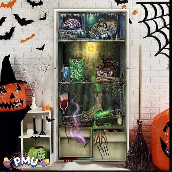 PMU Halloween Microwave Door Decoration 12in x 24in (1/pkg) Pkg/1