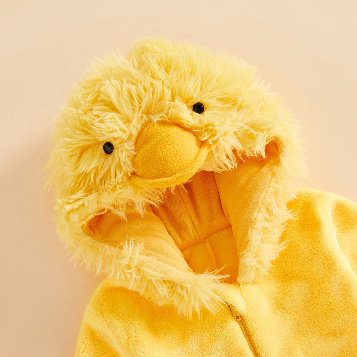 RUINIXCW Toddler Baby Girl Boy Halloween Chick Costume Cosplay Outfit Infant Fall Winter Clothes Snowsuit Fleece Jumpsuit Long Sleeve Hooded Romper