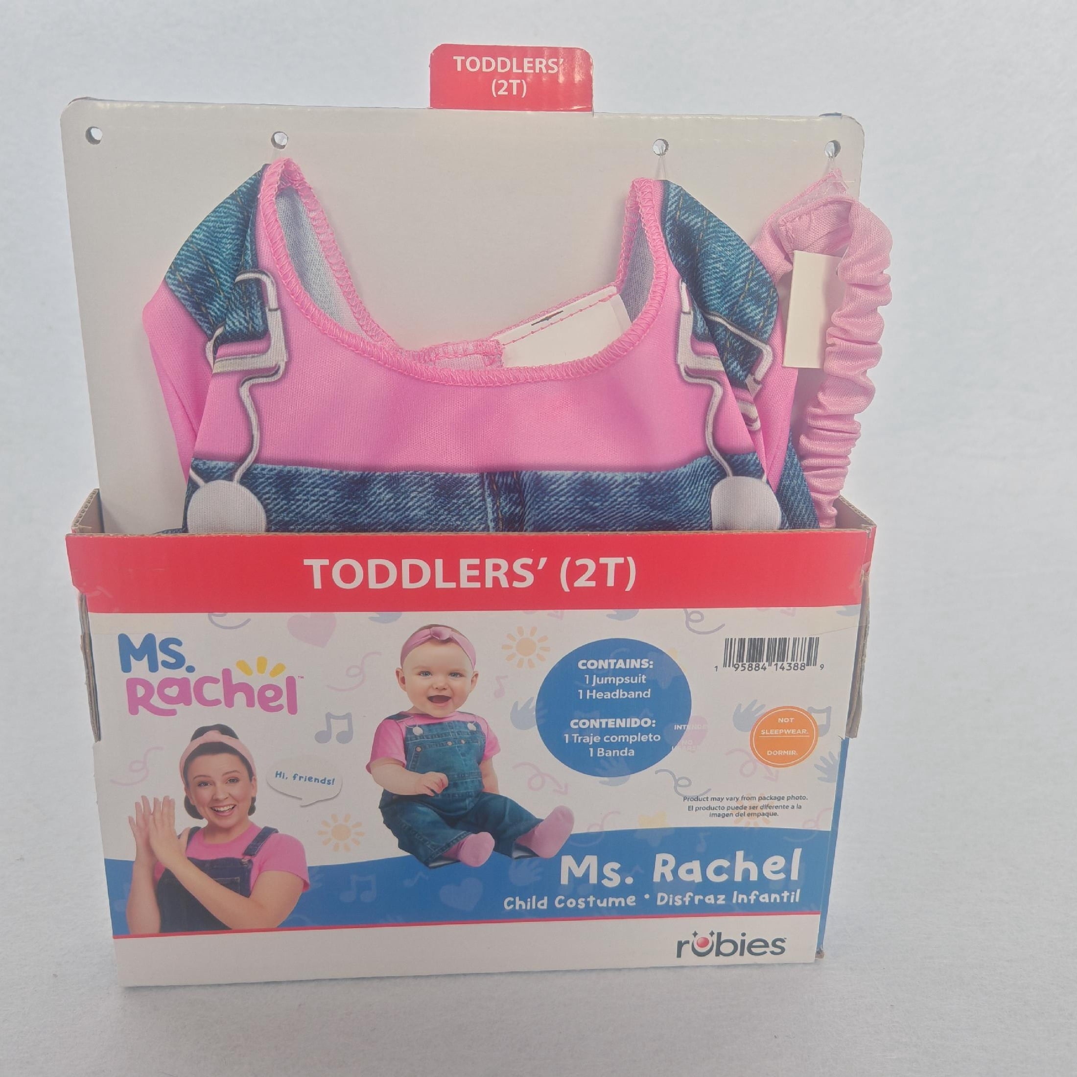 Ms. Rachel Halloween Costume for Toddler Girls, Size 2T, by Rubies