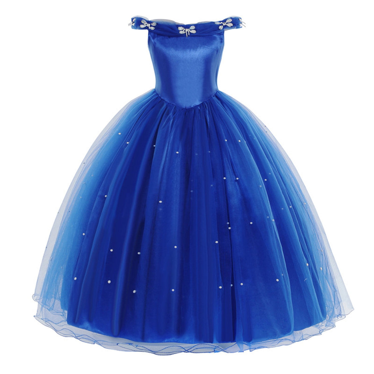 HAWEE Girls' Snow Princess Deluxe Costume Fancy Dress up with Accessories for Girls Halloween Christmas Party