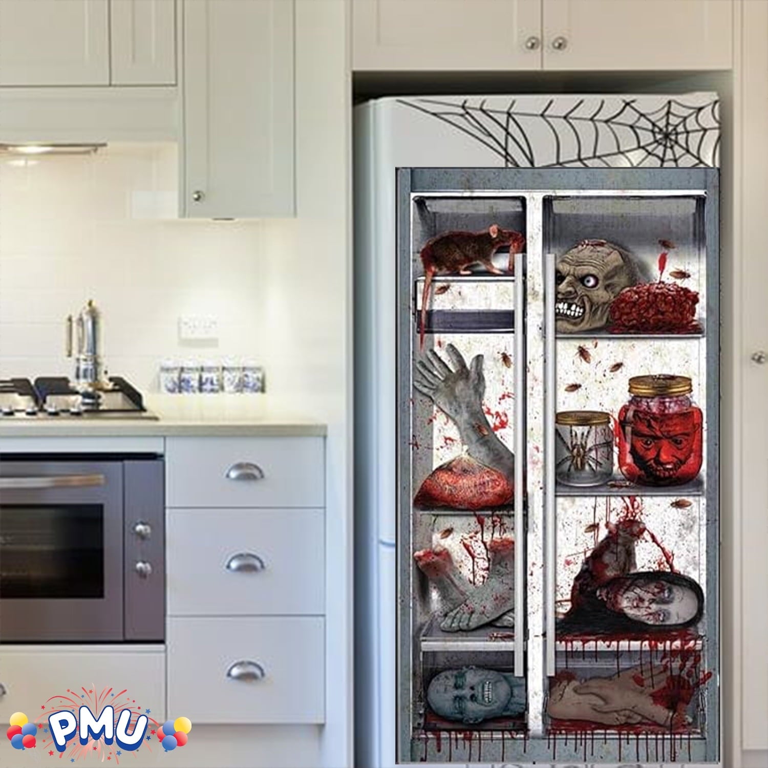 PMU Halloween Microwave Door Decoration 12in x 24in (1/pkg) Pkg/1