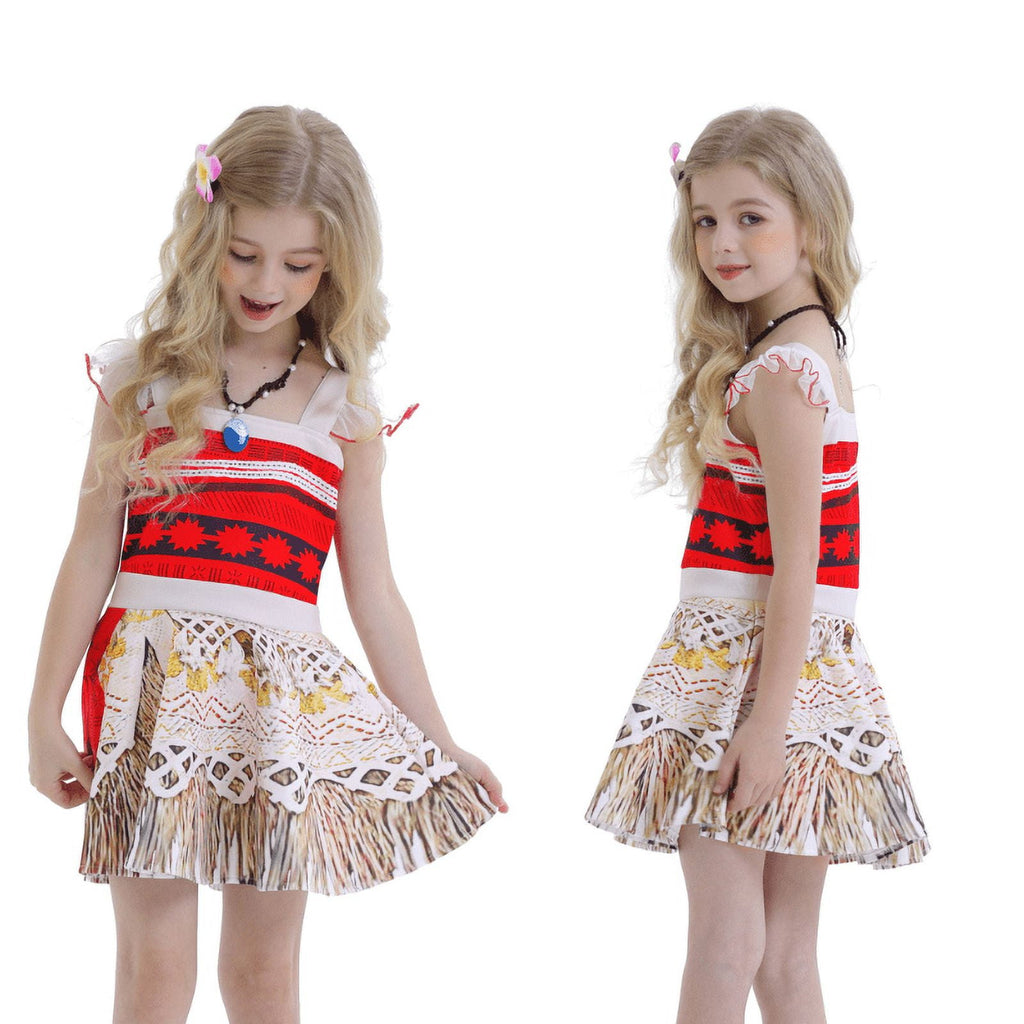 Jurebecia Princess Costume for Girls Dress Halloween Cosplay Outfits Birthday Fancy Tween Dress with Accessories 130 cm 7-8 Years
