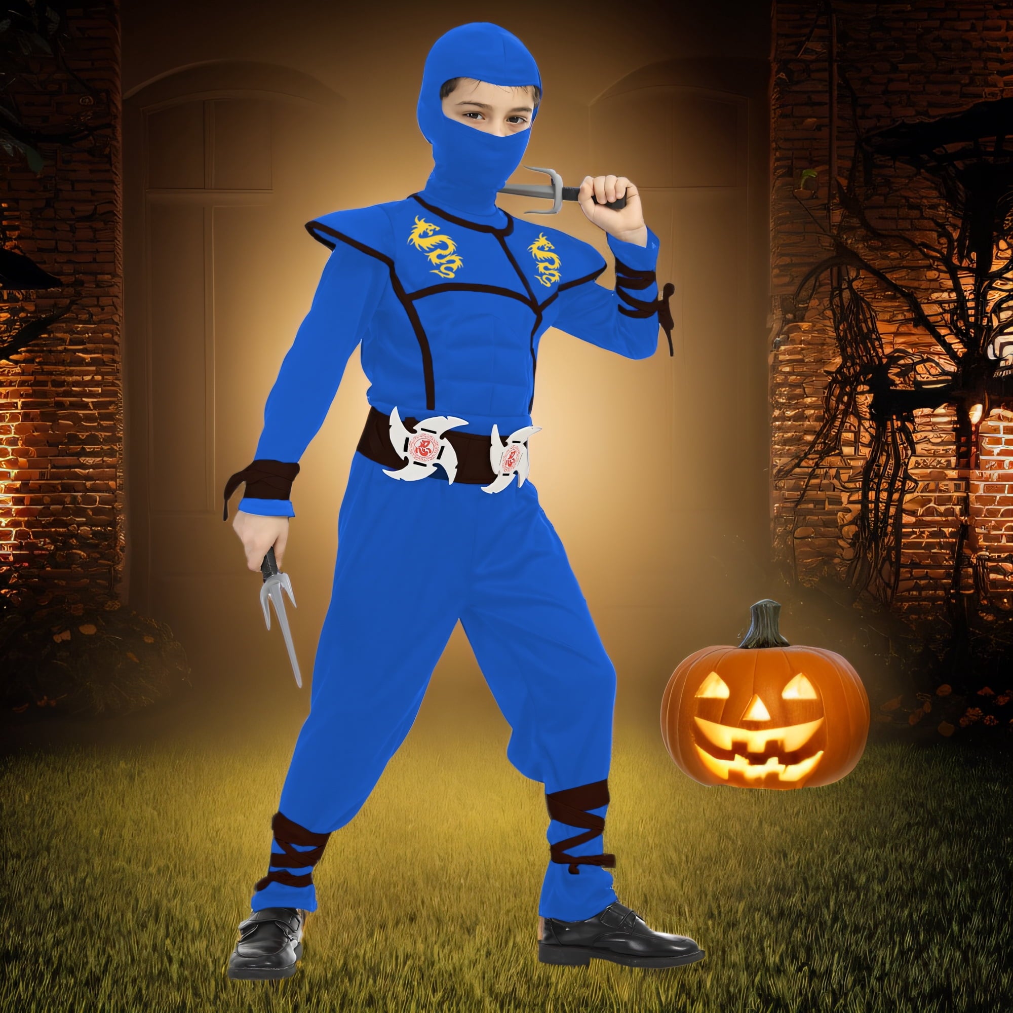 Ninja Costume Kids Ninja Muscle Costumes Boys Ninja Set Accessories Best Children Gift