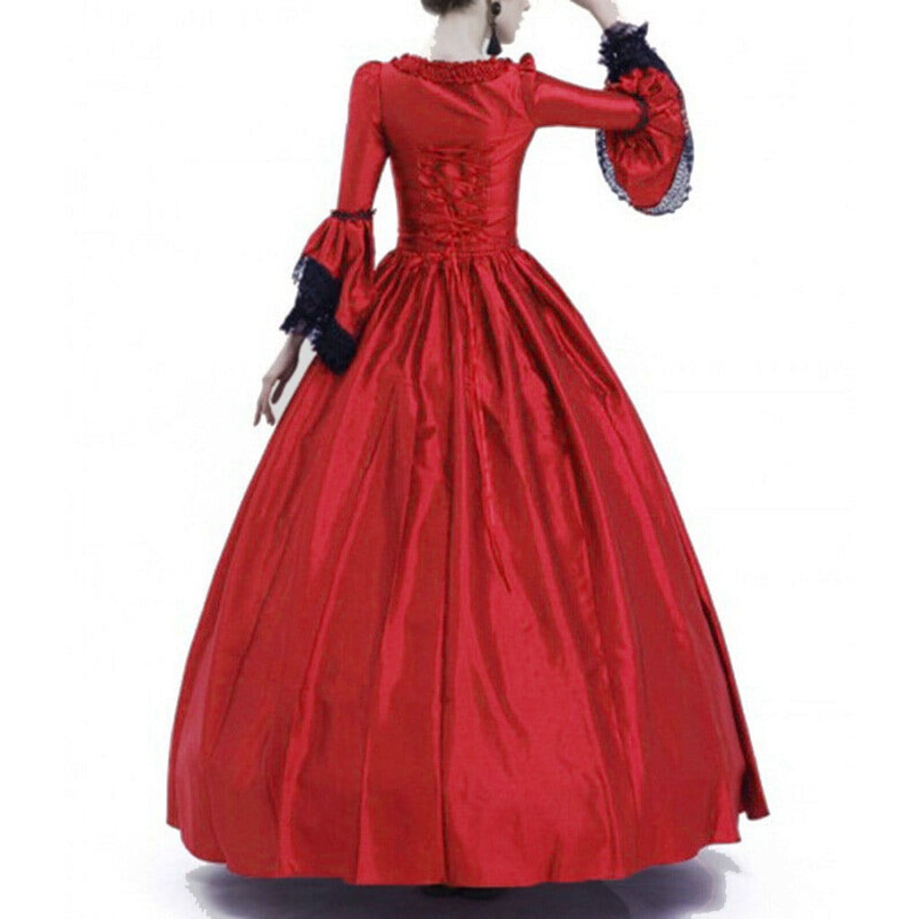 UPPADA Plus Size Victorian Dress for Women Lace Up Flare Sleeve Ball Gown with Corset Evening Party Maxi Gowns Vintage Cocktail Dress Wedding Dresses Early