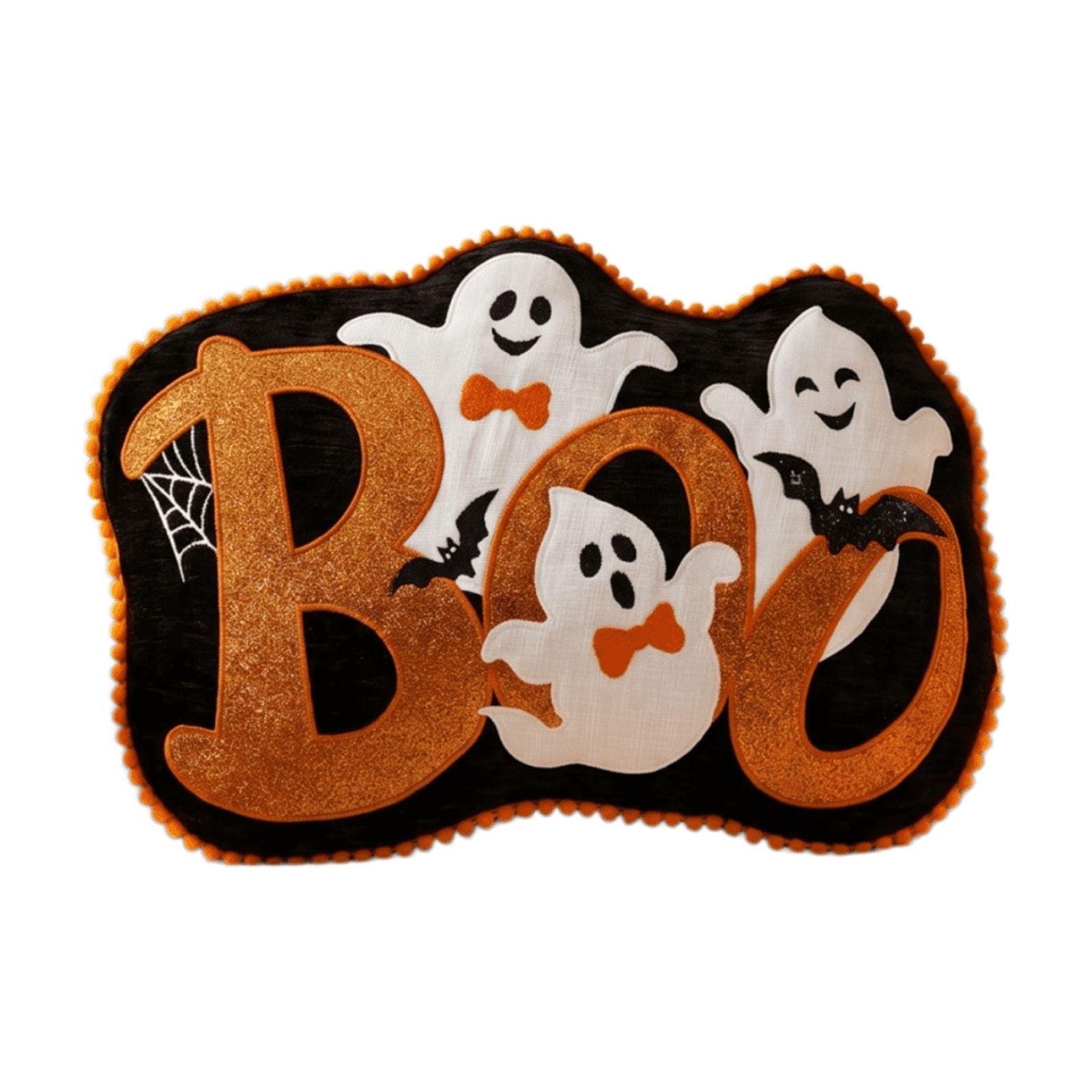 Halloween Ghost Reading Book Throw Pillow Cover, Spooky Library Bookshelf Skull Candlestick Decorative Pillowcase, Retro Halloween Cushion Cover