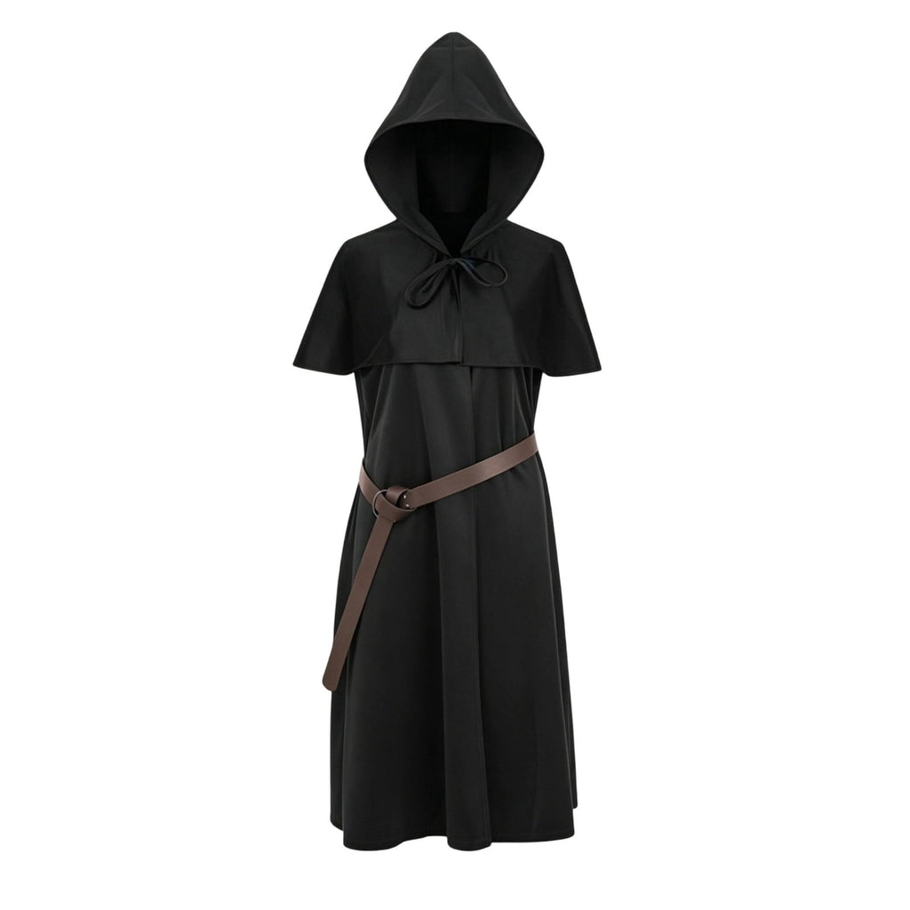 QATAINLAV Womens Gothic Hoodies Dress Fall Winter Long Sleeve Velvet Sweatshirts Cute Cat Ear Hooded Zip up Dresses with Pockets, Wine, M