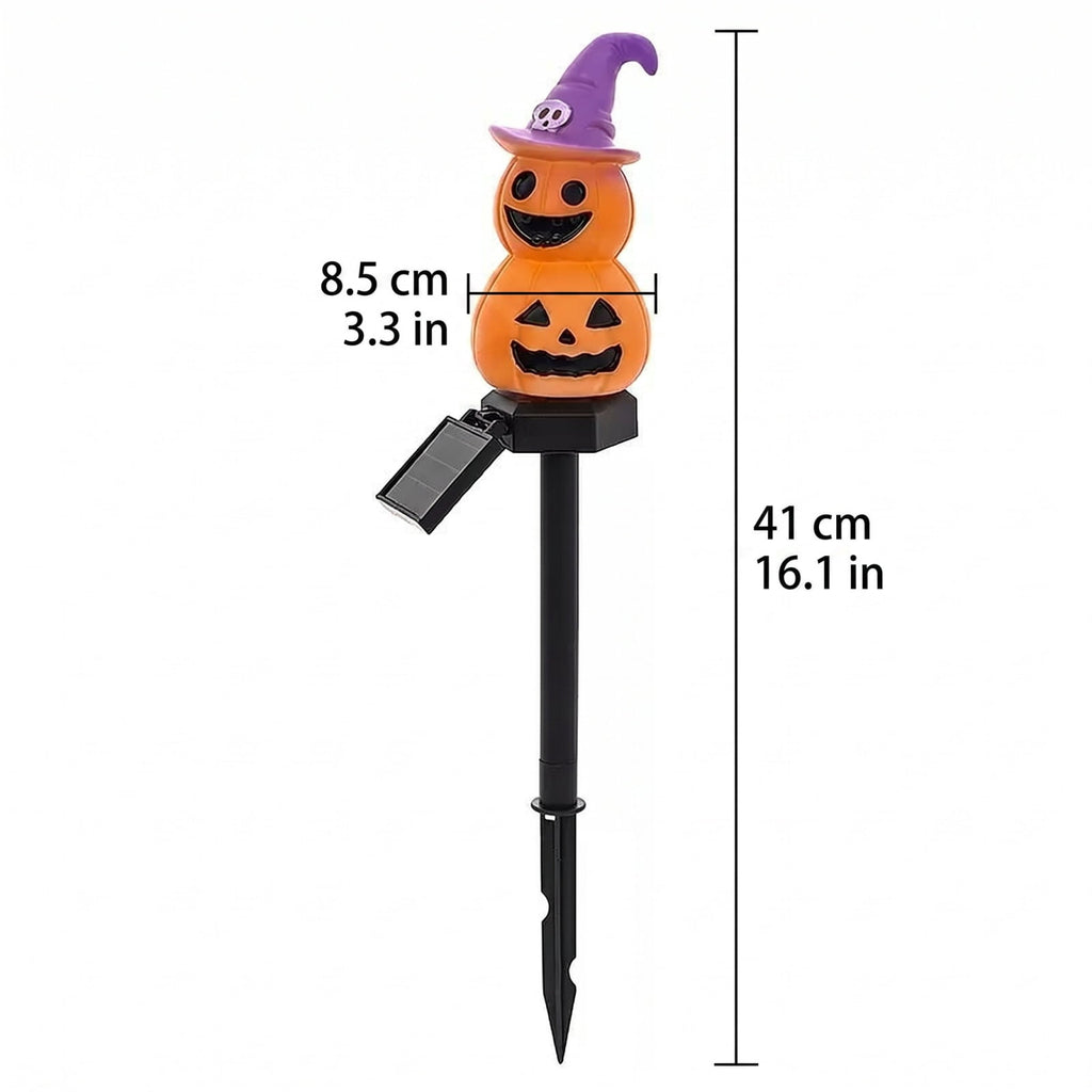 Halloween Pumpkin Garden Stake Light, Glowing Pumpkin Outdoor Yard Decoration for Garden and Courtyard, Decorative Stake Lighting for Spooky Halloween Atmosphere 16.14*3.35Inch,1PC