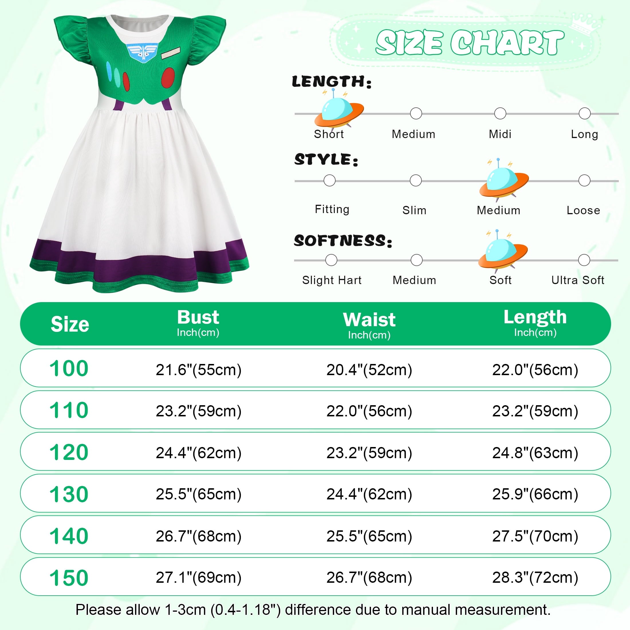 Benylion Girls Cowgirl Costume Summer Dress Toddler Princess Dress up for Kids Birthday Outfits Halloween Role Play Clothes for 3-4 Years