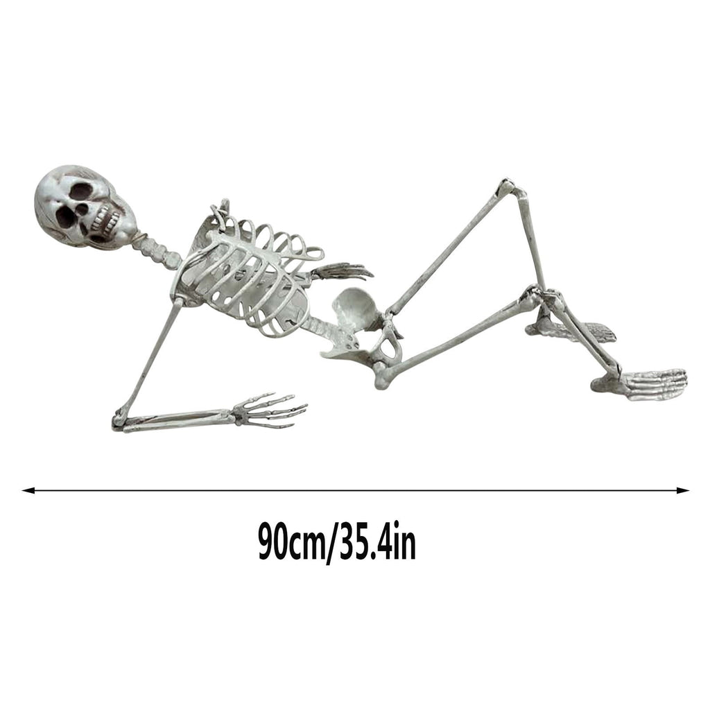 Halloween Skeleton Snake Prop Realistic Scary Serpent Decorative Ornament, Spooky Scene Setup Skeleton Decor Haunted House Party Prop, Home Shop Display Halloween Skeleton Holiday Ornament Gift