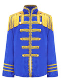 iiniim Kids Boys 1960s British Pop-Star Shirt Long Sleeve 60s Rock Band Musician Zipper Jacket Royal Blue 6