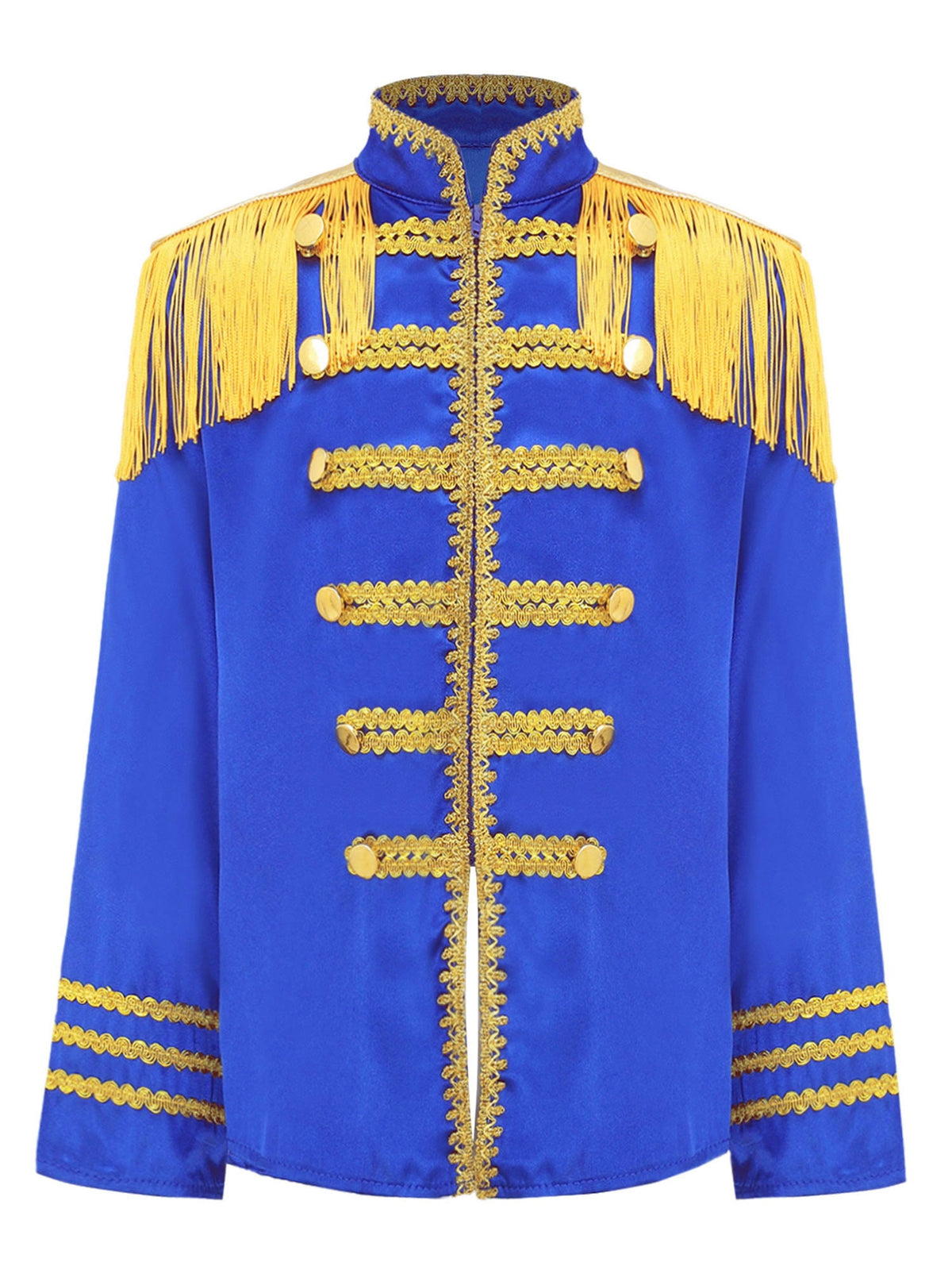 iiniim Kids Boys 1960s British Pop-Star Shirt Long Sleeve 60s Rock Band Musician Zipper Jacket Royal Blue 6